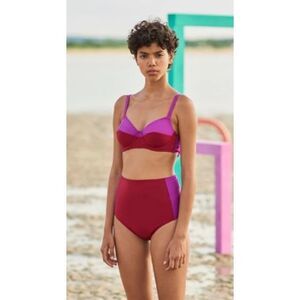 Araks Colorblock Bikini Bottoms NWT Women's Sz. L